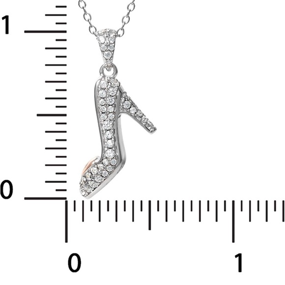 18k Diamond Cinderella Glass Slipper Necklace - Picture 8 of 9